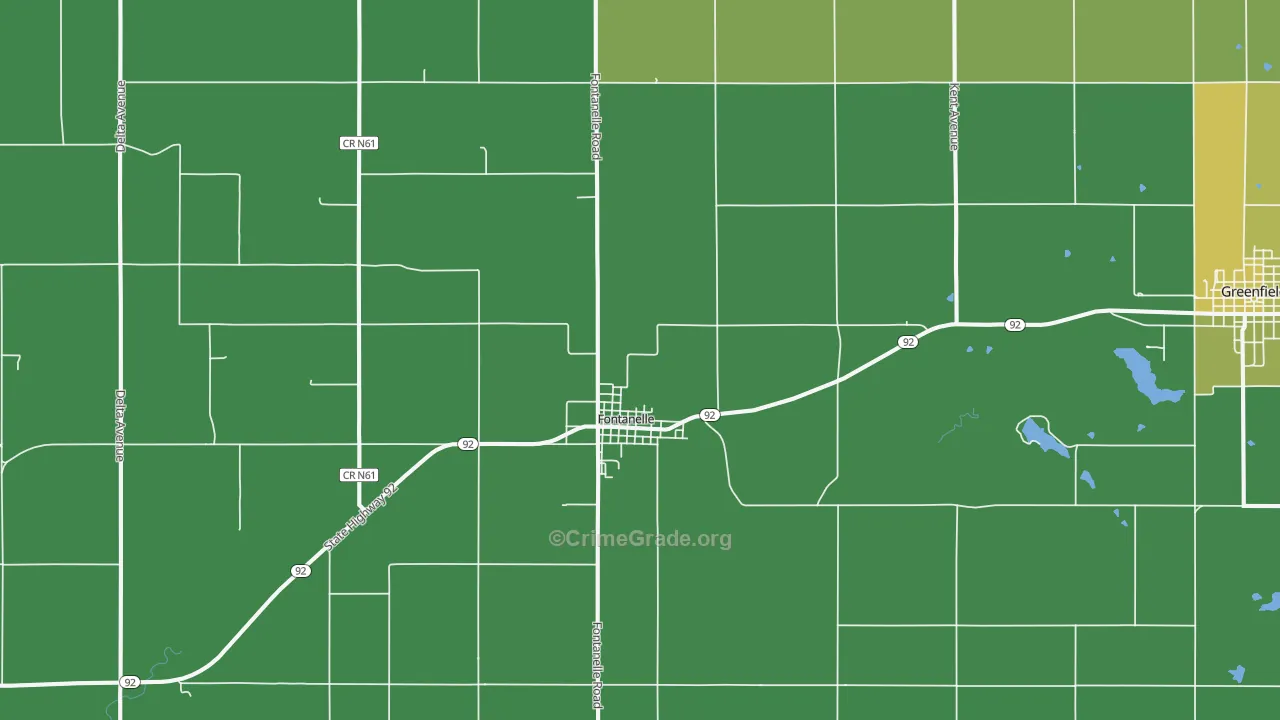 50846, IA Map of Vehicle Theft Rates