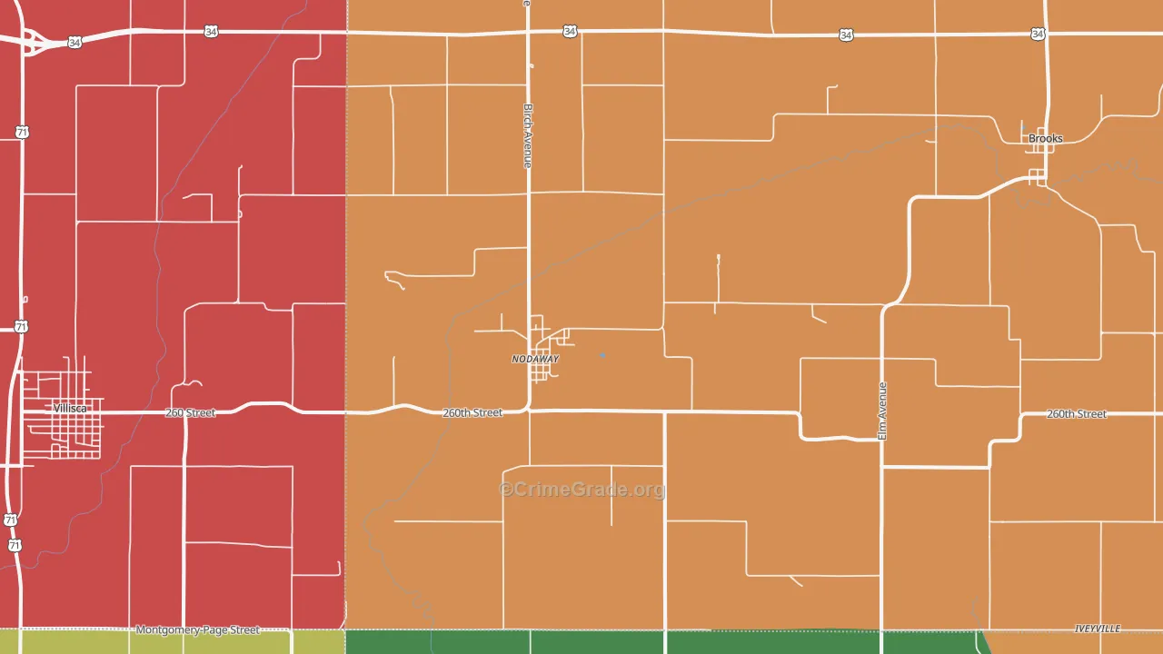 50857, IA Map of Vehicle Theft Rates