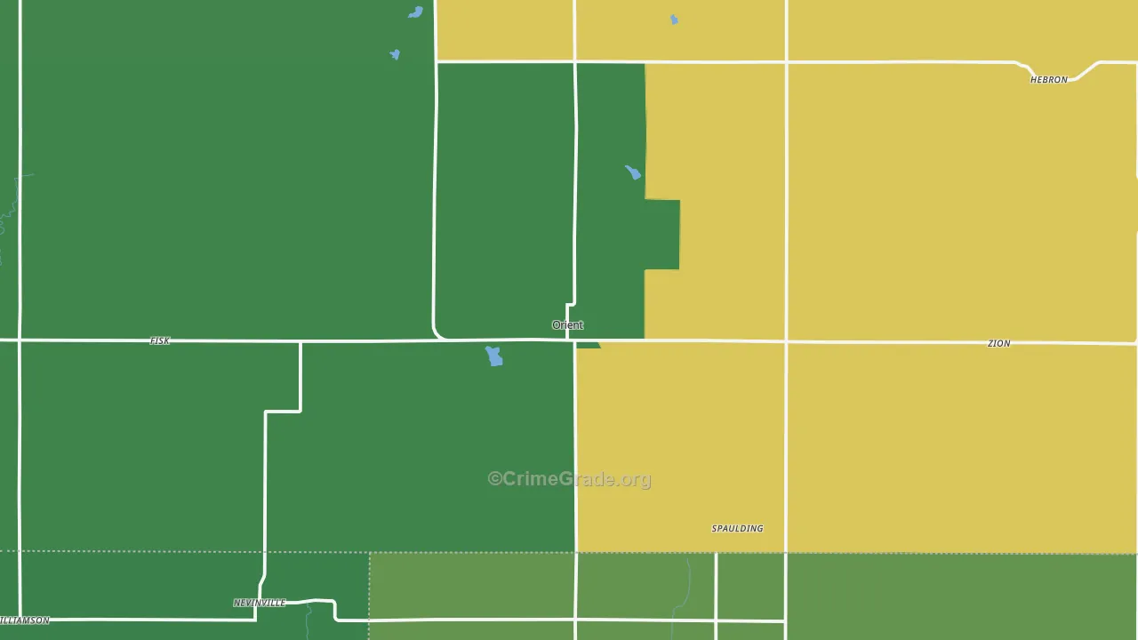 50858, IA Map of Vehicle Theft Rates
