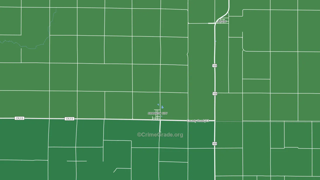 50861, IA Map of Vehicle Theft Rates