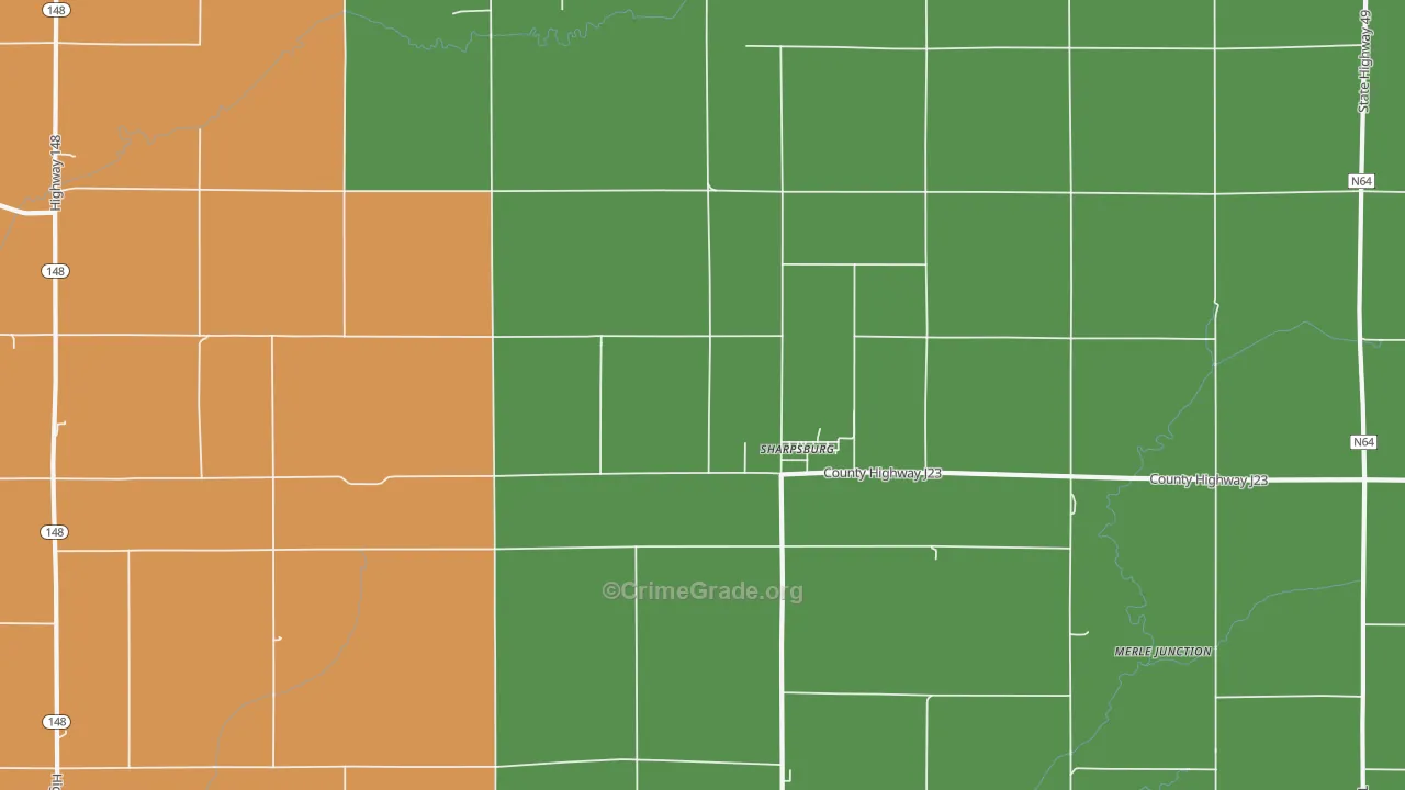 50862, IA Map of Vehicle Theft Rates