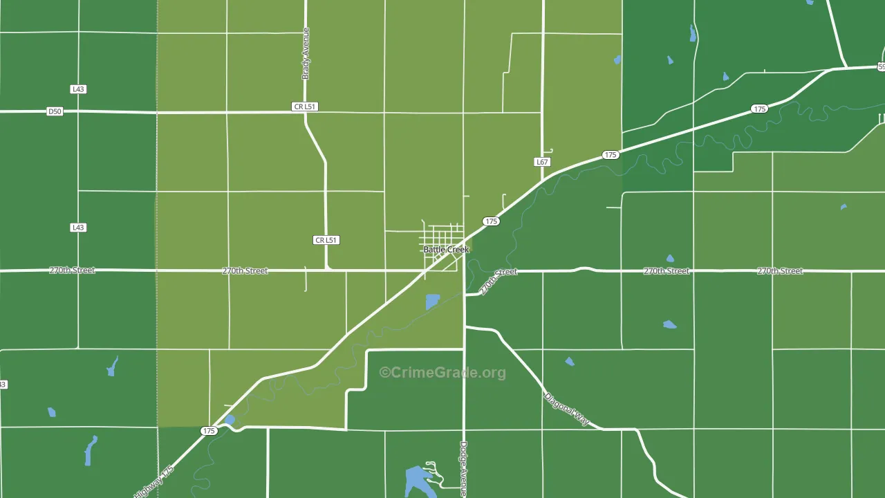 51006, IA Map of Vehicle Theft Rates