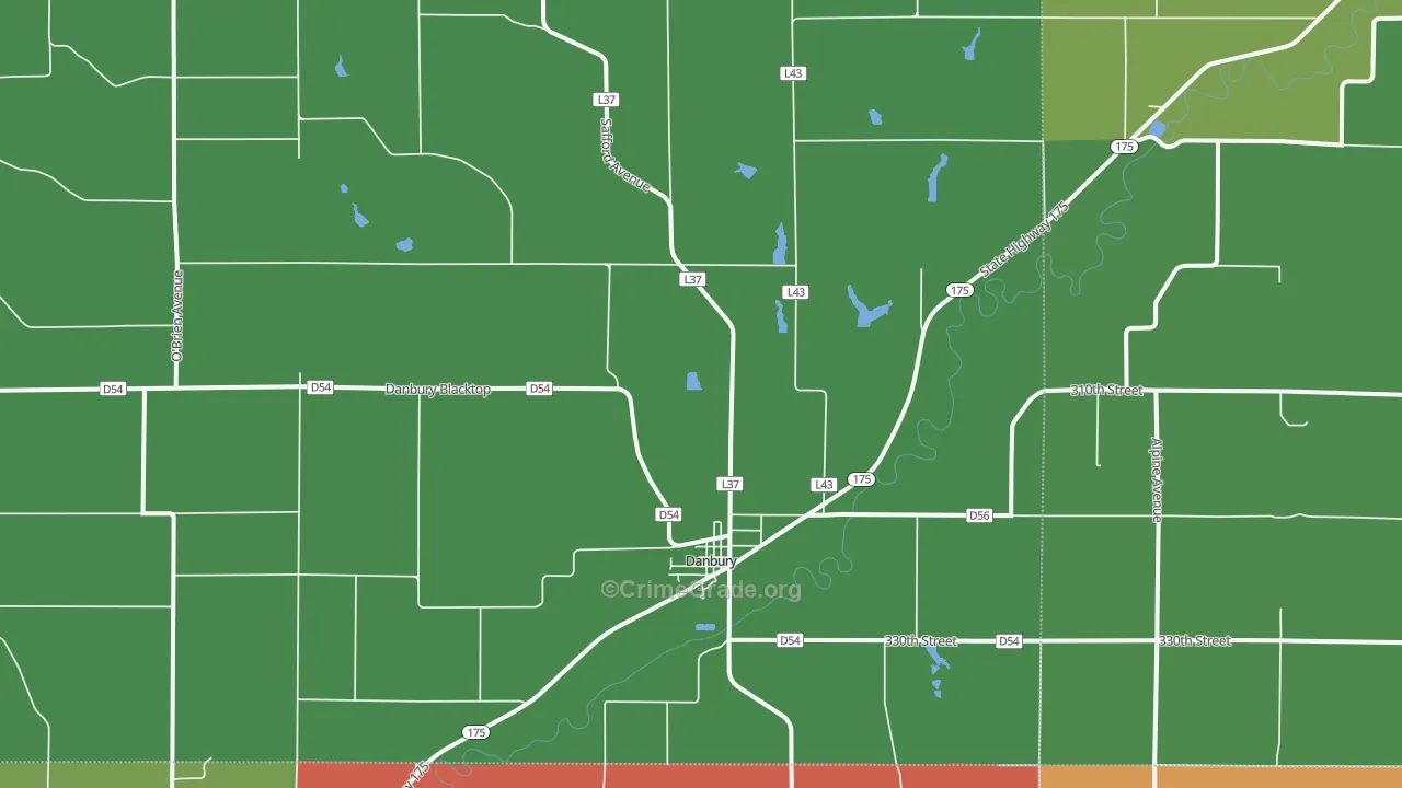 51019, IA Map of Vehicle Theft Rates