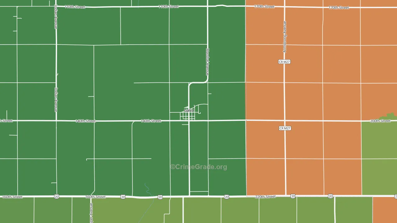 51020, IA Map of Vehicle Theft Rates