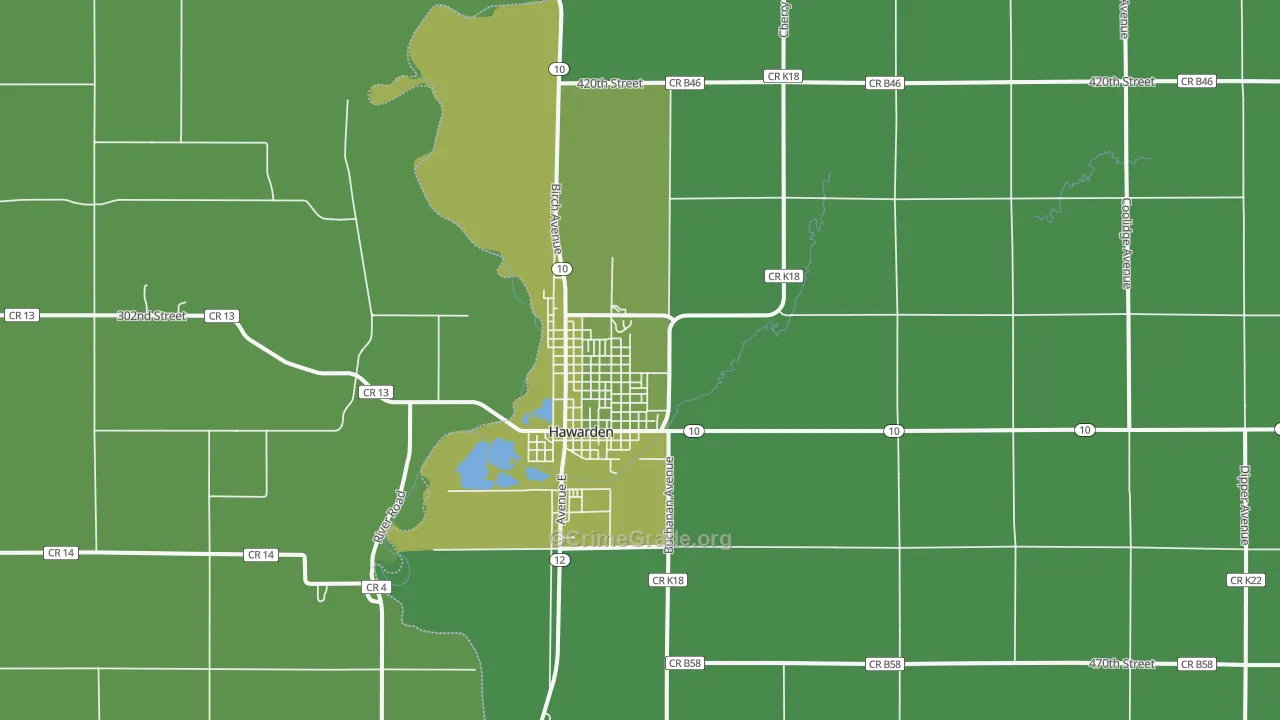 51023, IA Map of Vehicle Theft Rates