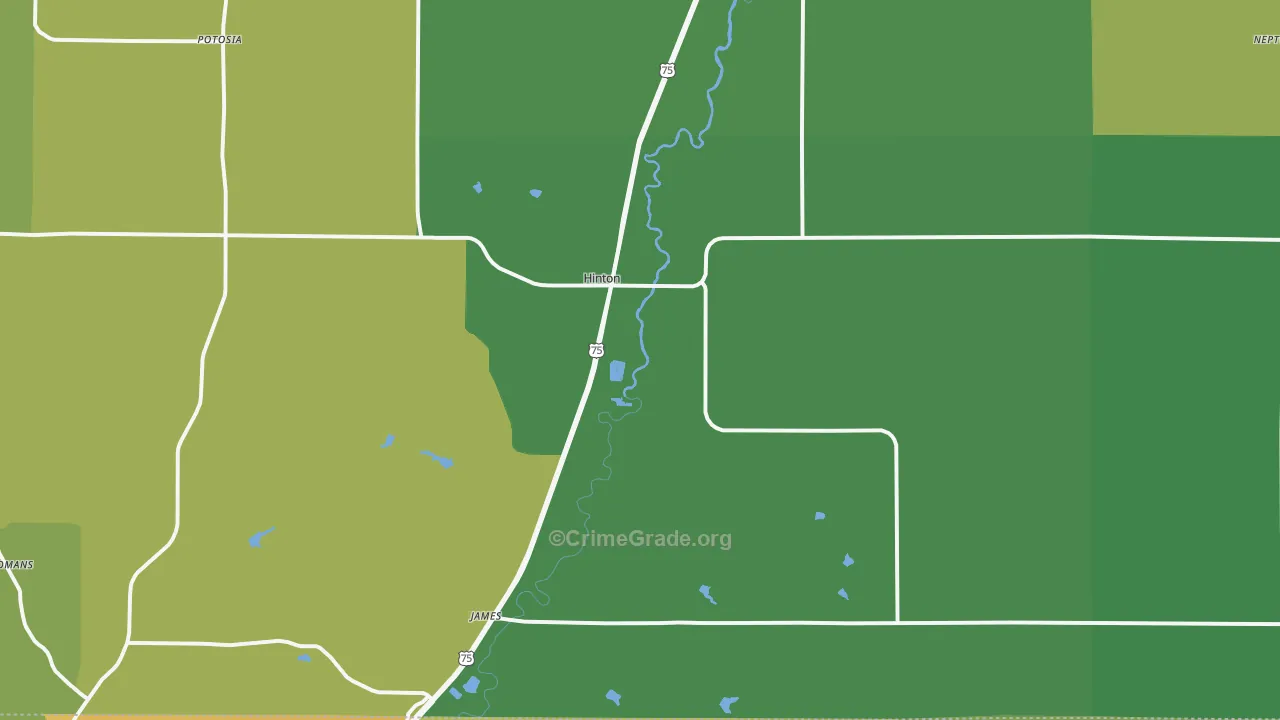 51024, IA Map of Vehicle Theft Rates