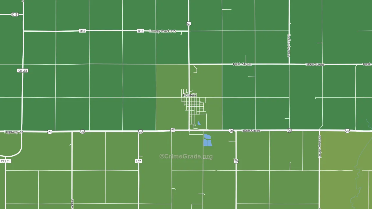51025, IA Map of Vehicle Theft Rates
