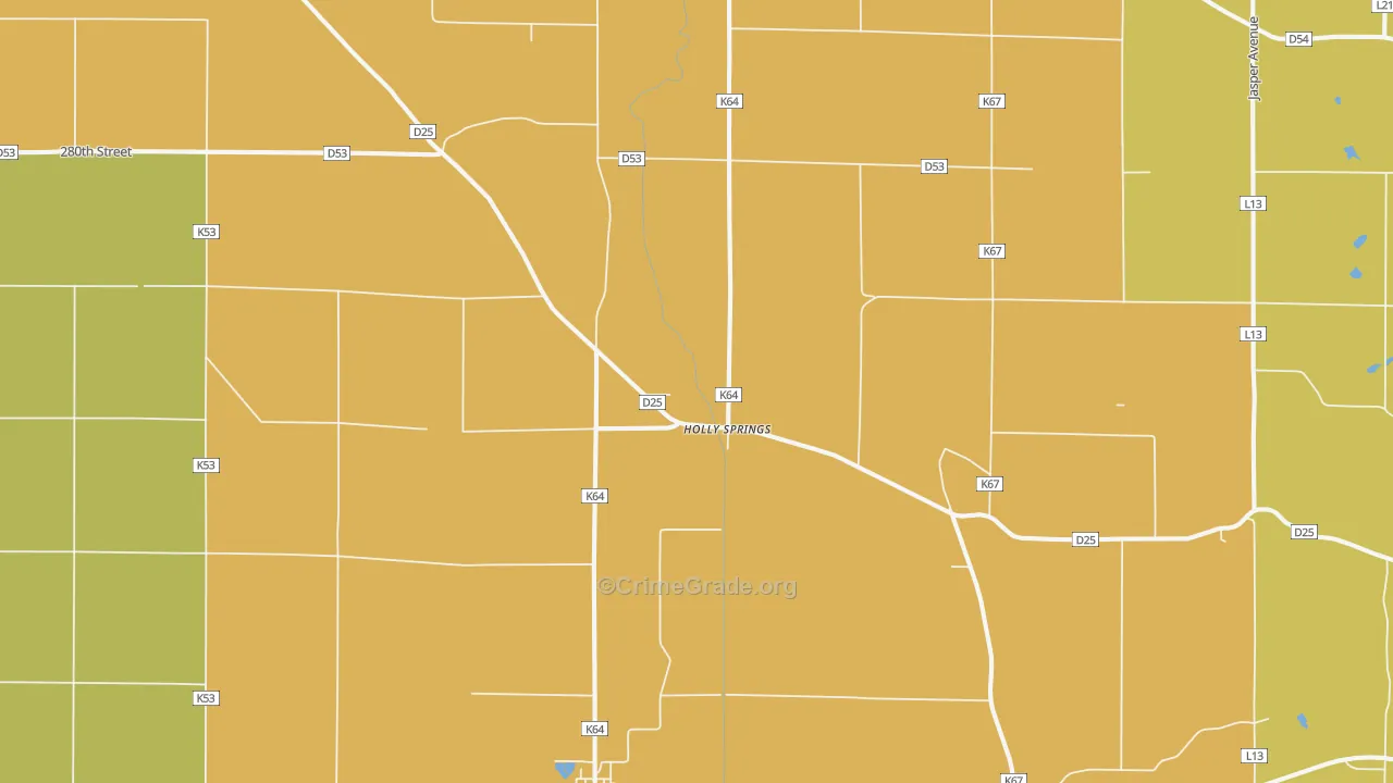 51026, IA Map of Vehicle Theft Rates