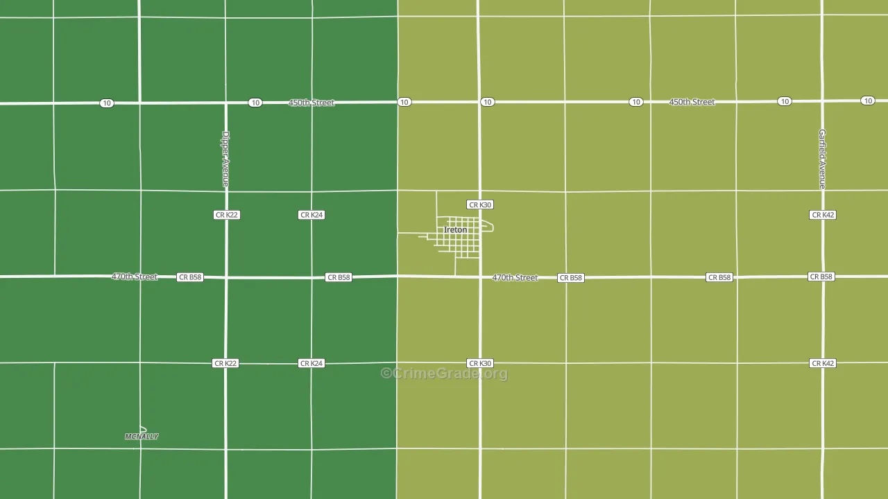 51027, IA Map of Vehicle Theft Rates