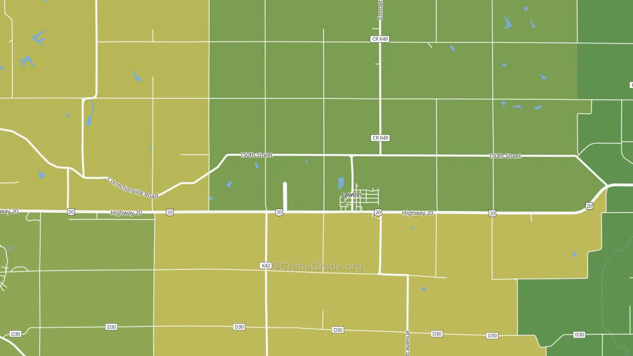 51030, IA Map of Vehicle Theft Rates