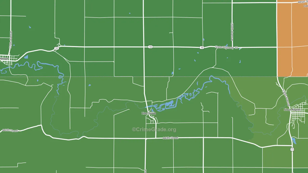 51033, IA Map of Vehicle Theft Rates