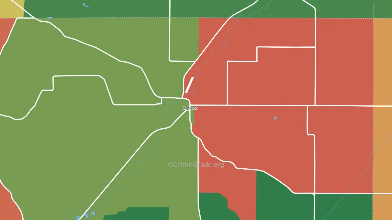 51034, IA Map of Vehicle Theft Rates