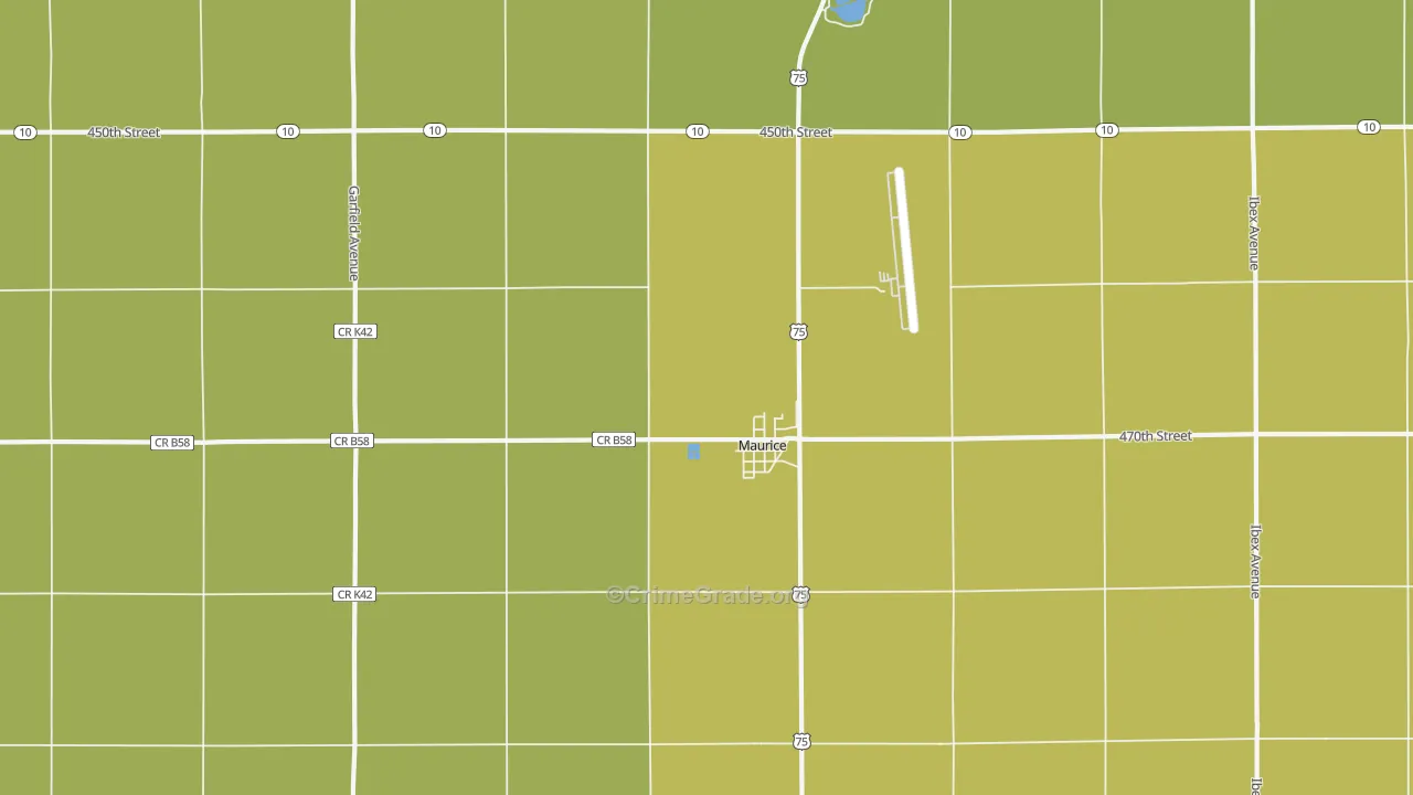 51036, IA Map of Vehicle Theft Rates