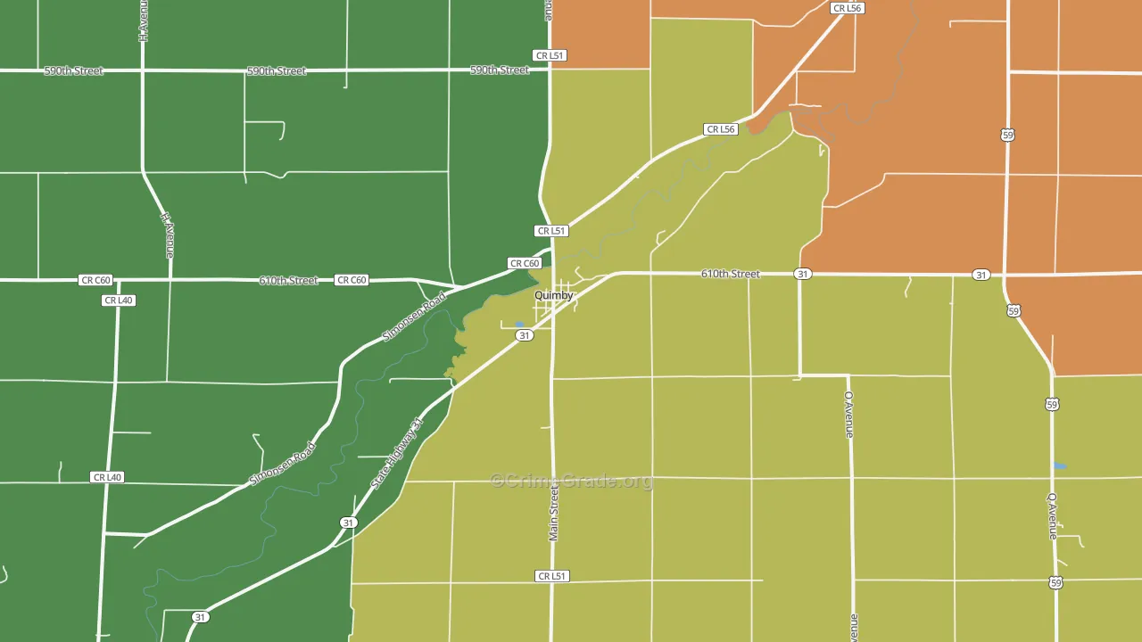51049, IA Map of Vehicle Theft Rates