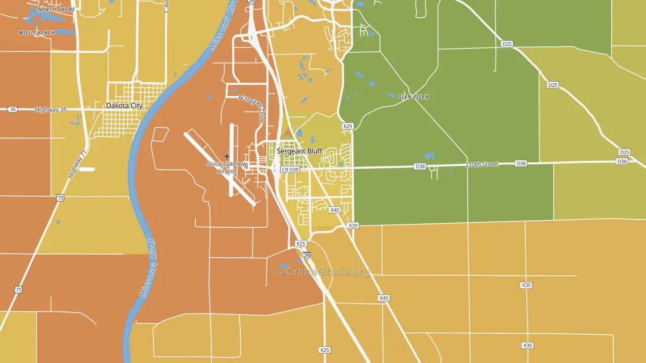 51054, IA Map of Vehicle Theft Rates