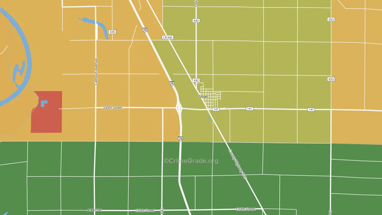 51055, IA Map of Vehicle Theft Rates