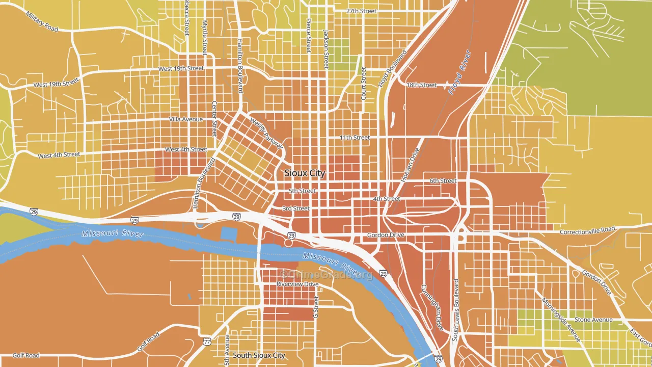 51101, IA Map of Vehicle Theft Rates