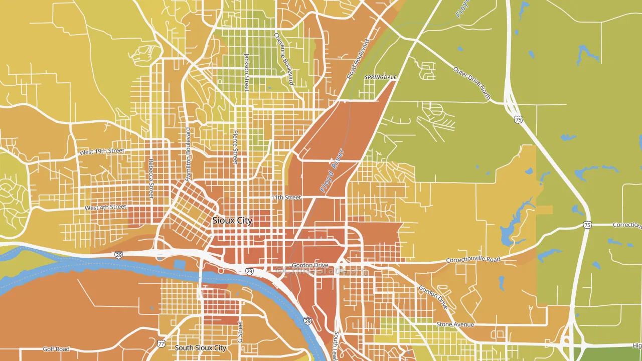 51105, IA Map of Vehicle Theft Rates