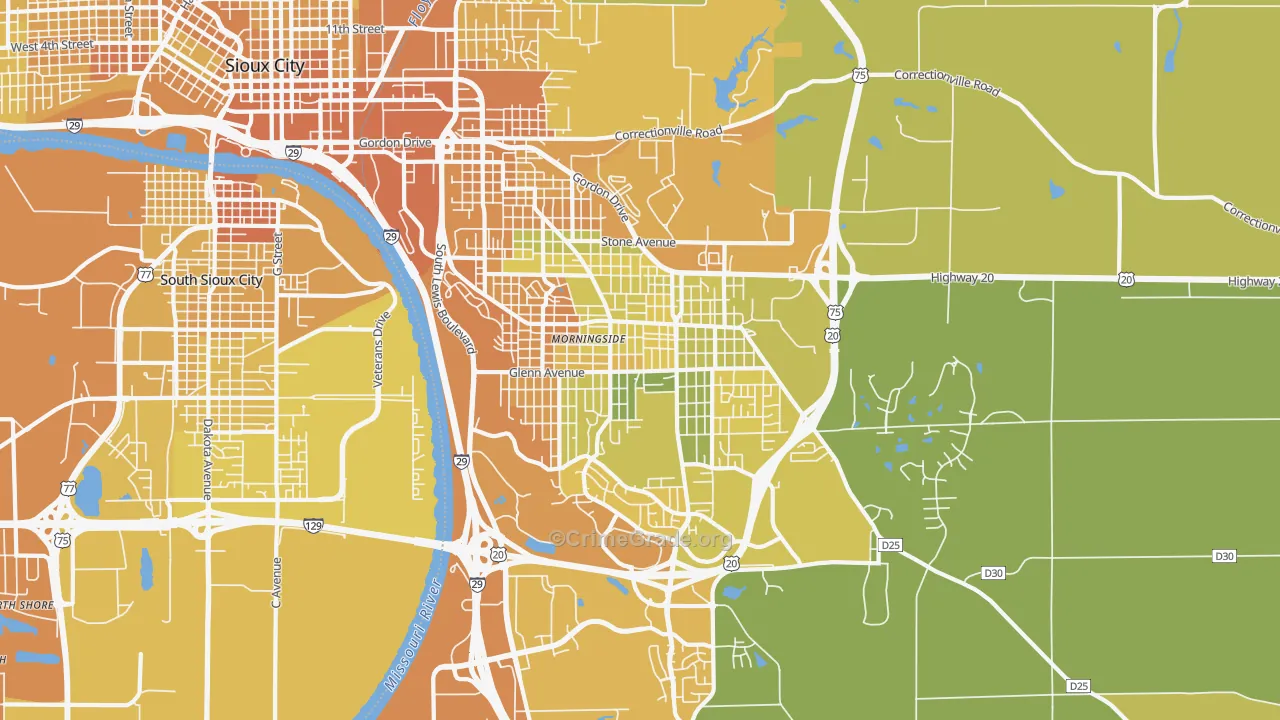 51106, IA Map of Vehicle Theft Rates