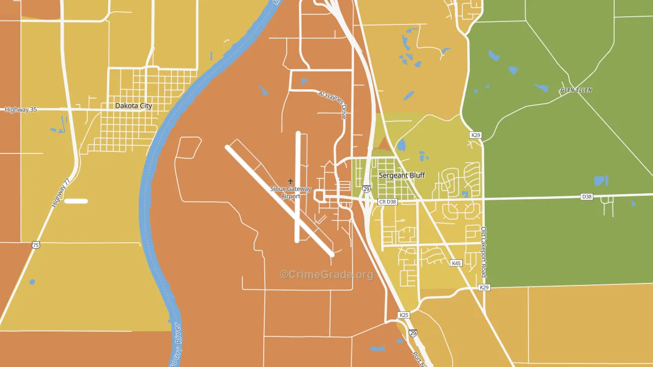 51111, IA Map of Vehicle Theft Rates