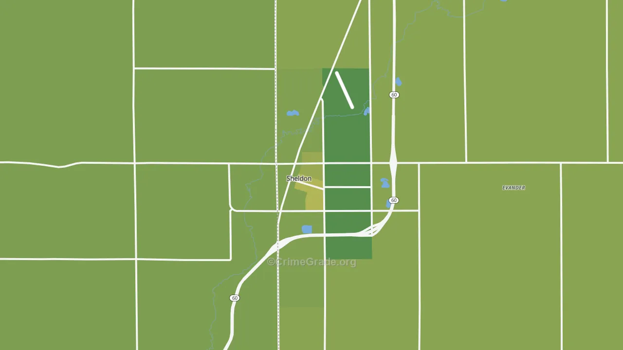 51201, IA Map of Vehicle Theft Rates