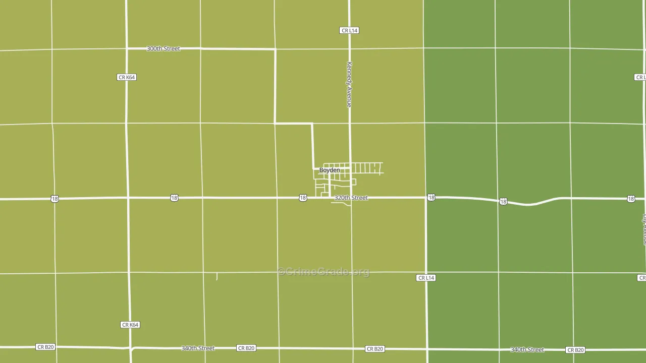 51234, IA Map of Vehicle Theft Rates