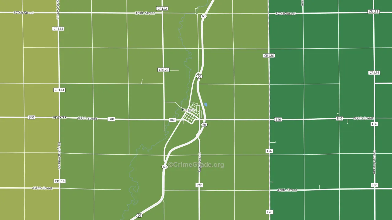 51238, IA Map of Vehicle Theft Rates