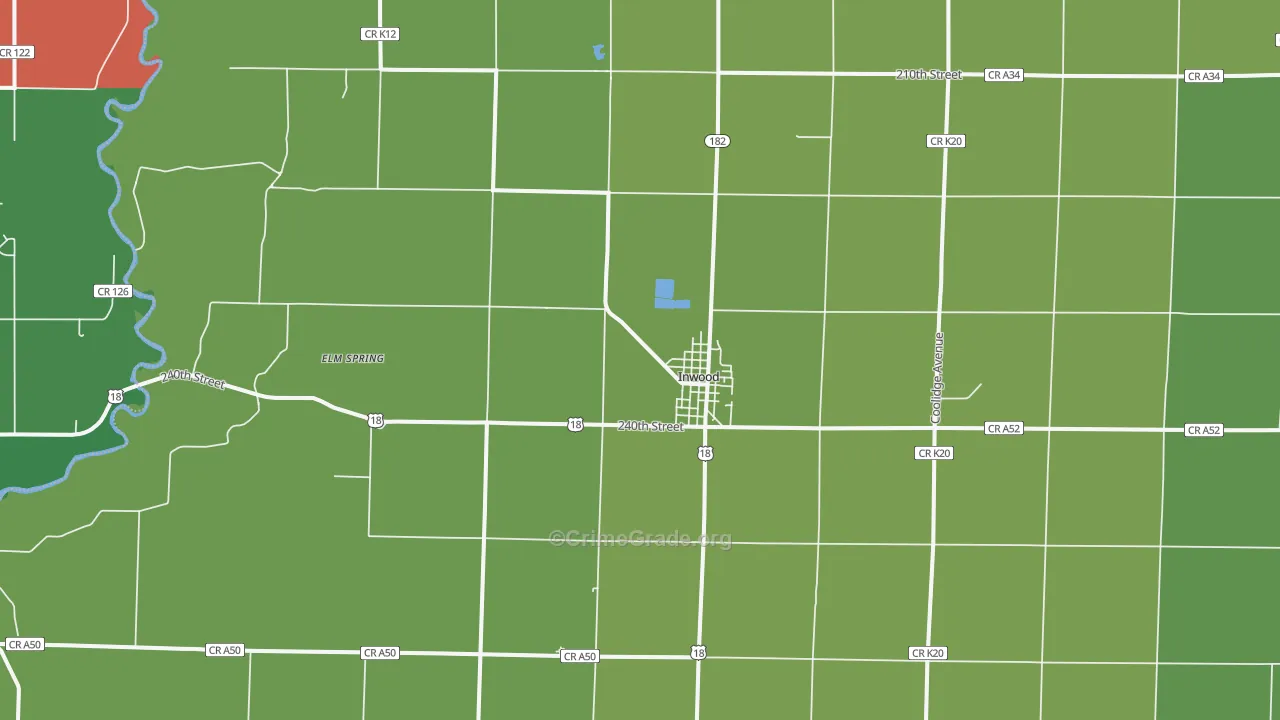 51240, IA Map of Vehicle Theft Rates