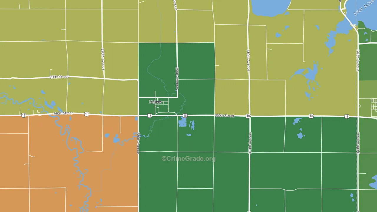 51333, IA Map of Vehicle Theft Rates