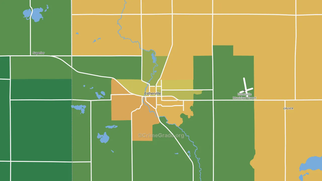 51334, IA Map of Vehicle Theft Rates