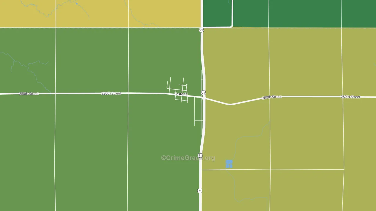 51340, IA Map of Vehicle Theft Rates