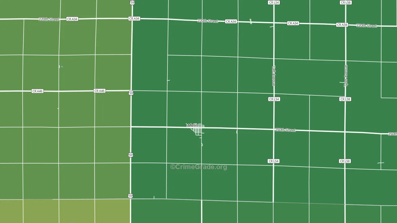 51350, IA Map of Vehicle Theft Rates