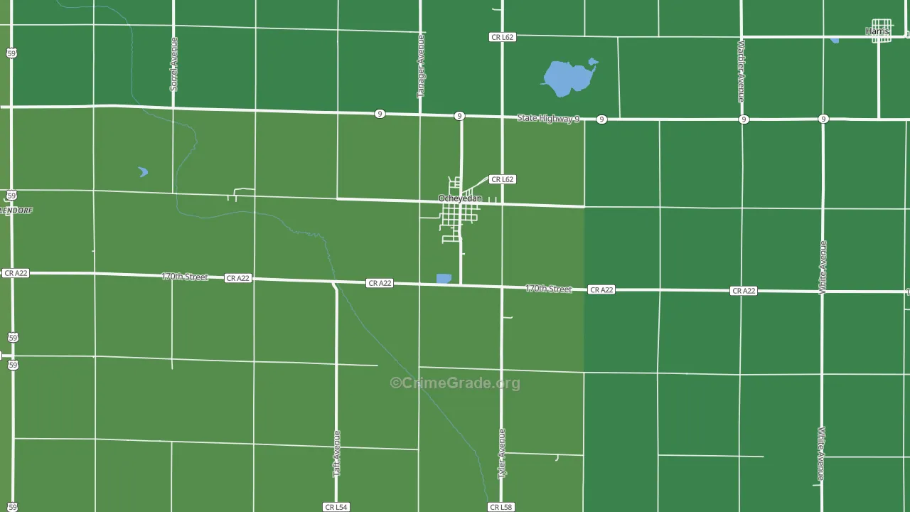 51354, IA Map of Vehicle Theft Rates