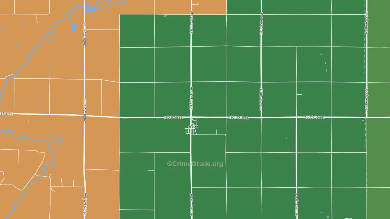 51366, IA Map of Vehicle Theft Rates
