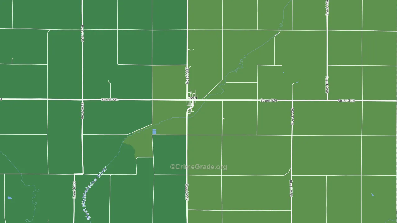 51446, IA Map of Vehicle Theft Rates