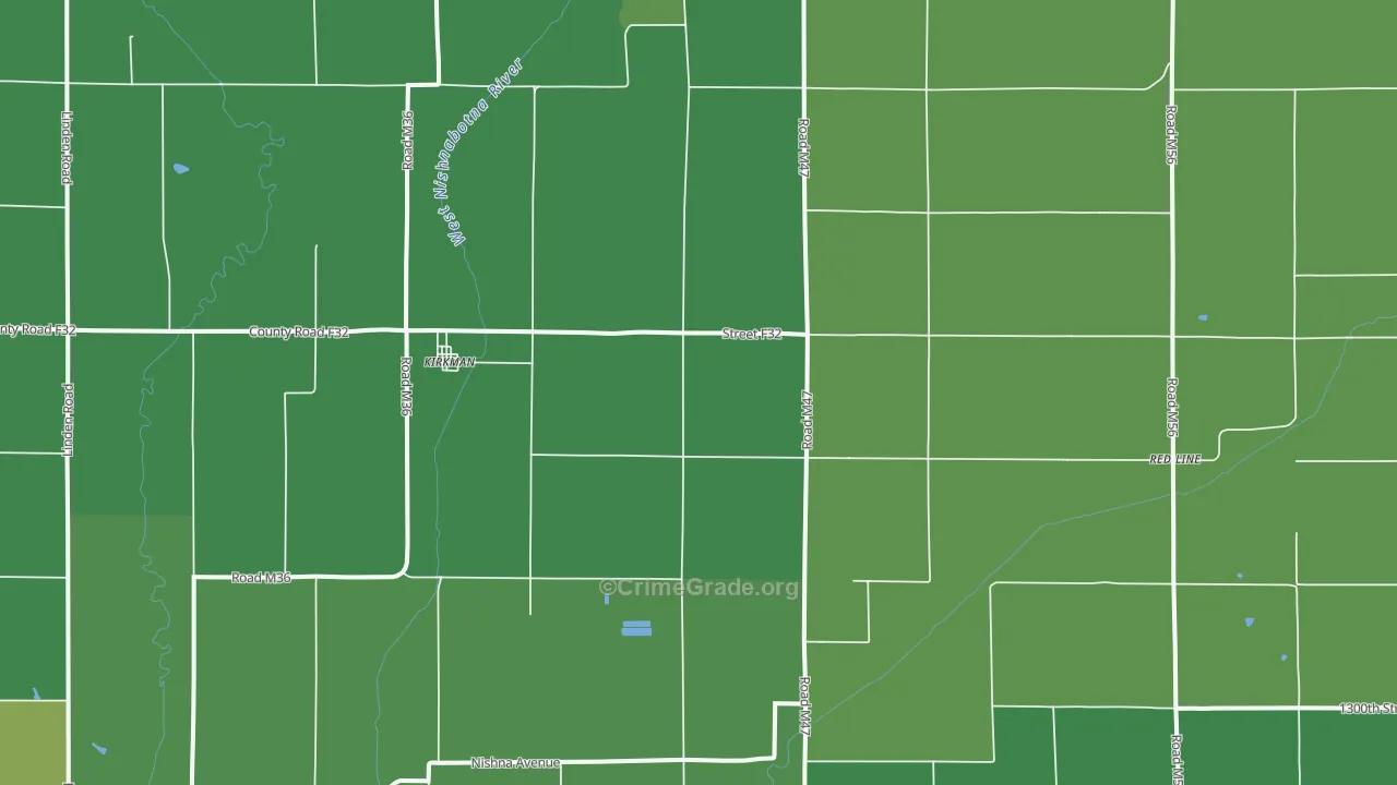 51447, IA Map of Vehicle Theft Rates
