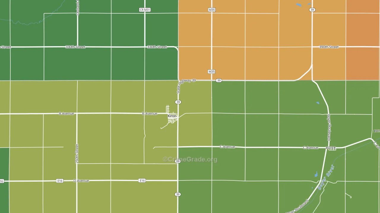 51448, IA Map of Vehicle Theft Rates