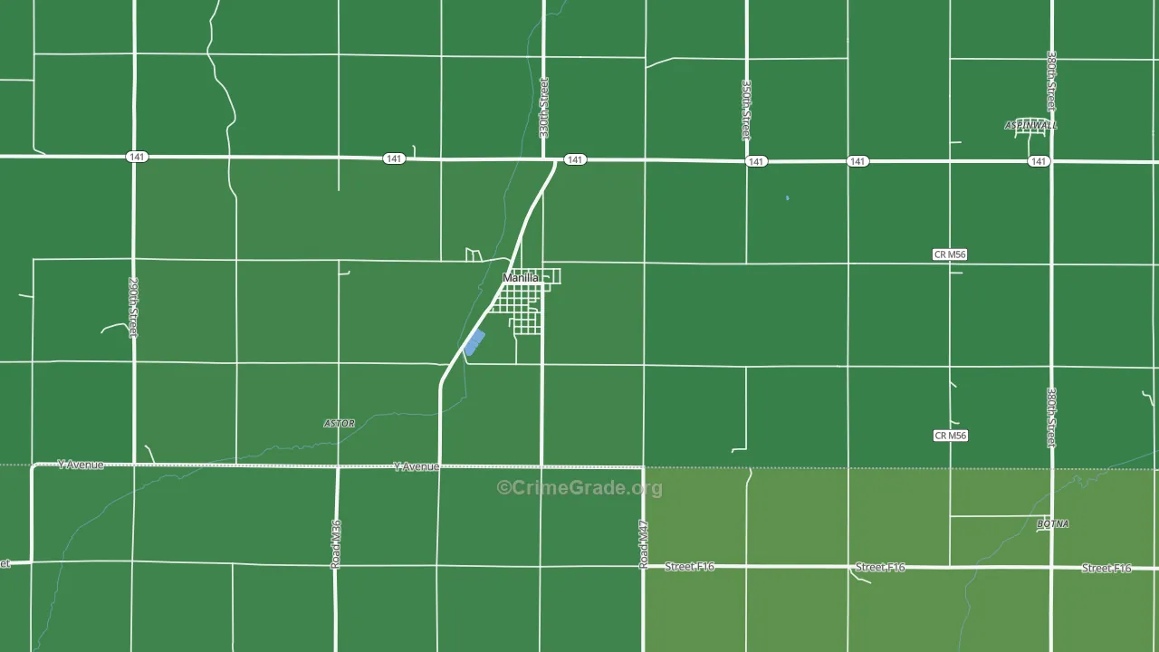 51454, IA Map of Vehicle Theft Rates
