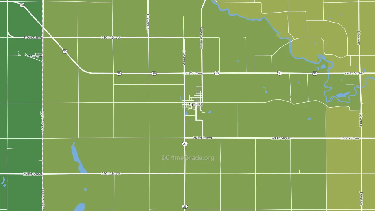 51462, IA Map of Vehicle Theft Rates