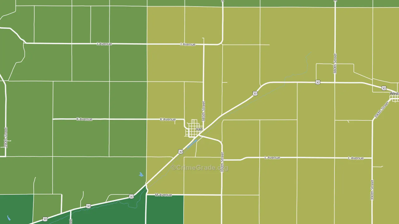 51465, IA Map of Vehicle Theft Rates