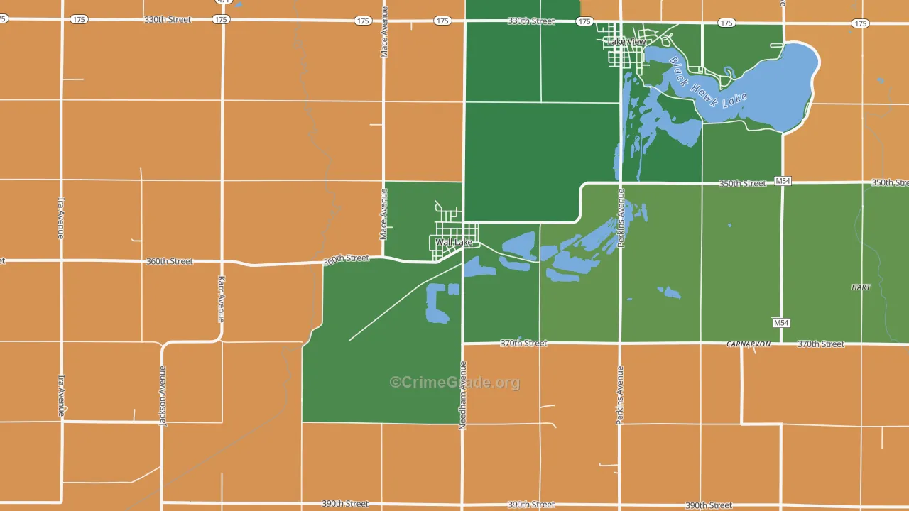 51466, IA Map of Vehicle Theft Rates