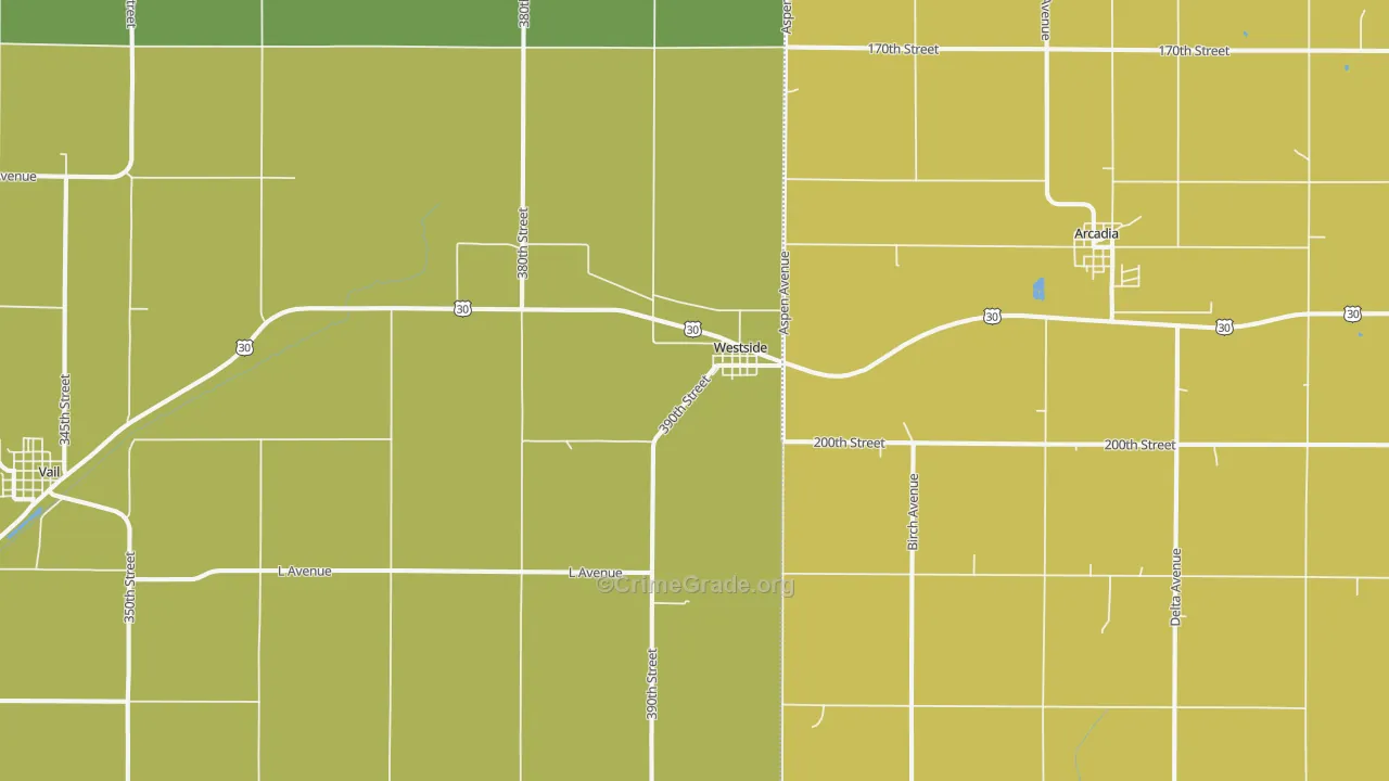 51467, IA Map of Vehicle Theft Rates