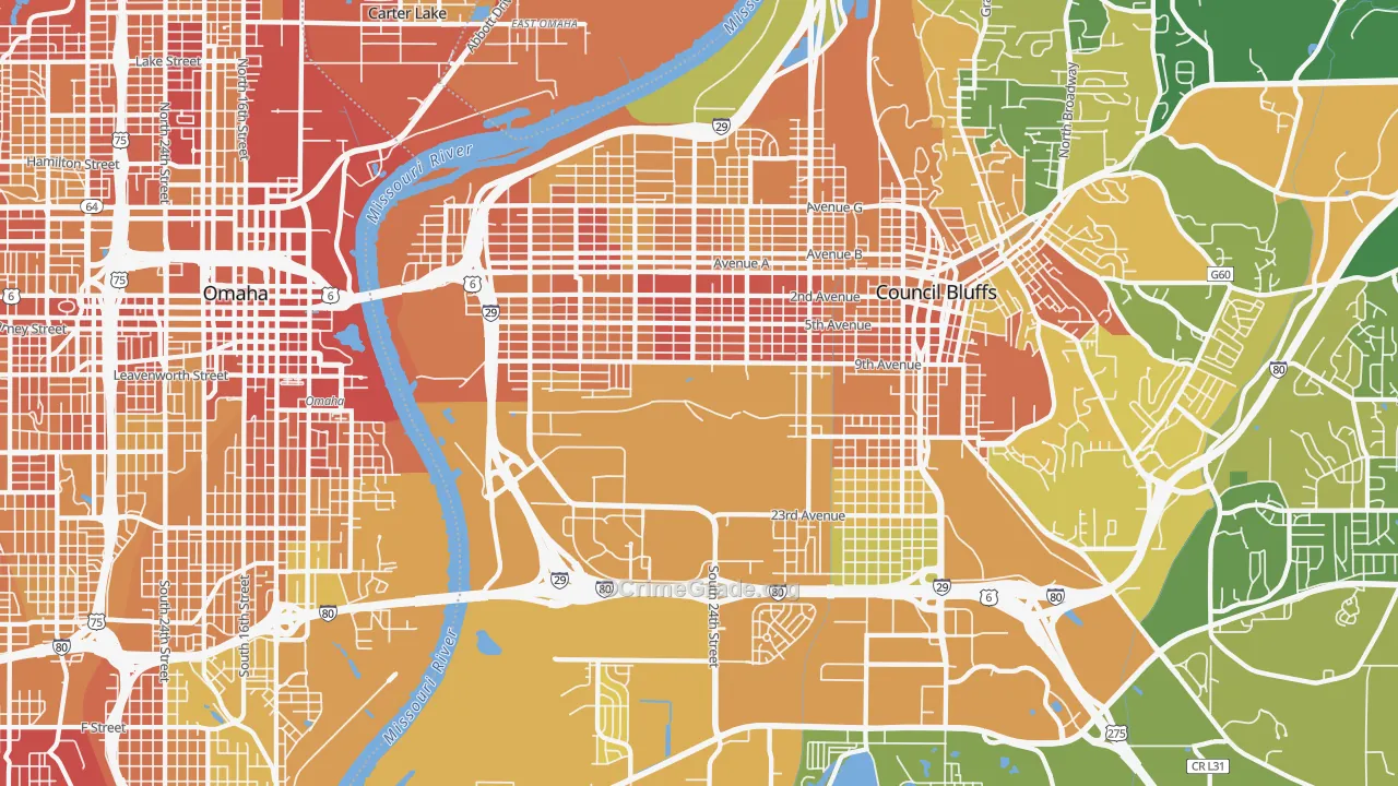 51501, IA Map of Vehicle Theft Rates