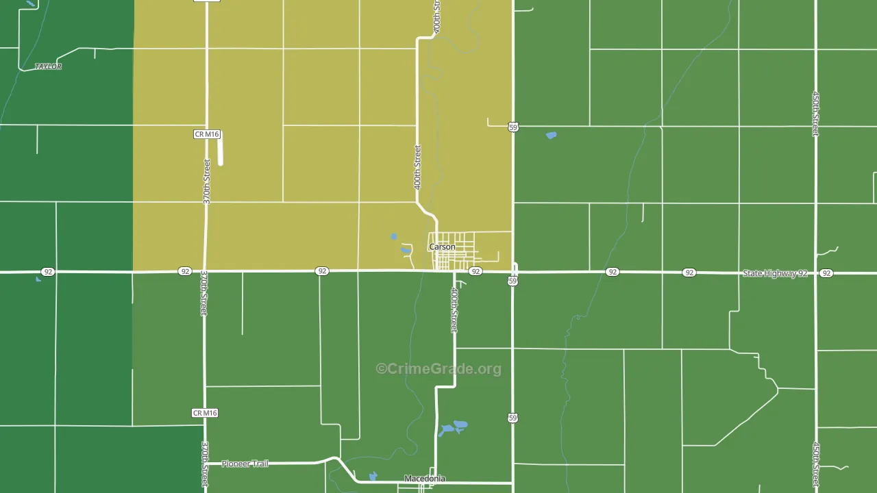 51525, IA Map of Vehicle Theft Rates