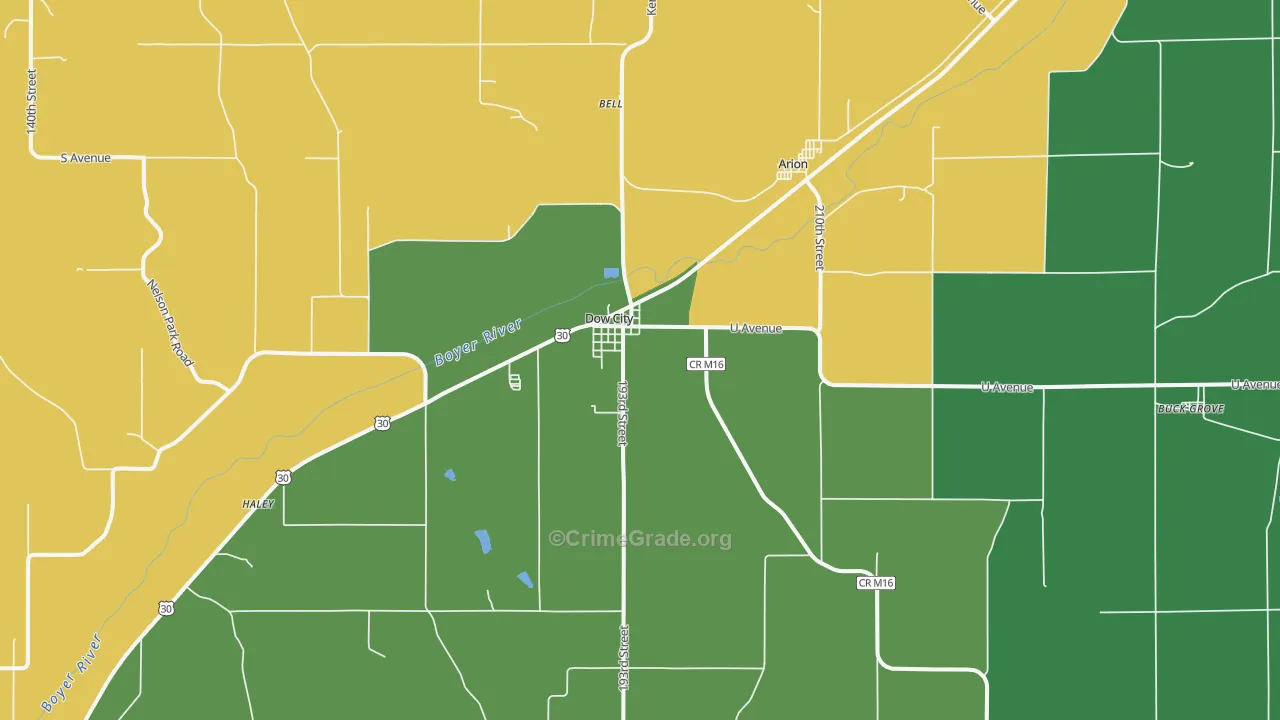 51528, IA Map of Vehicle Theft Rates