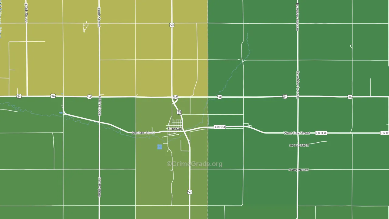 51533, IA Map of Vehicle Theft Rates