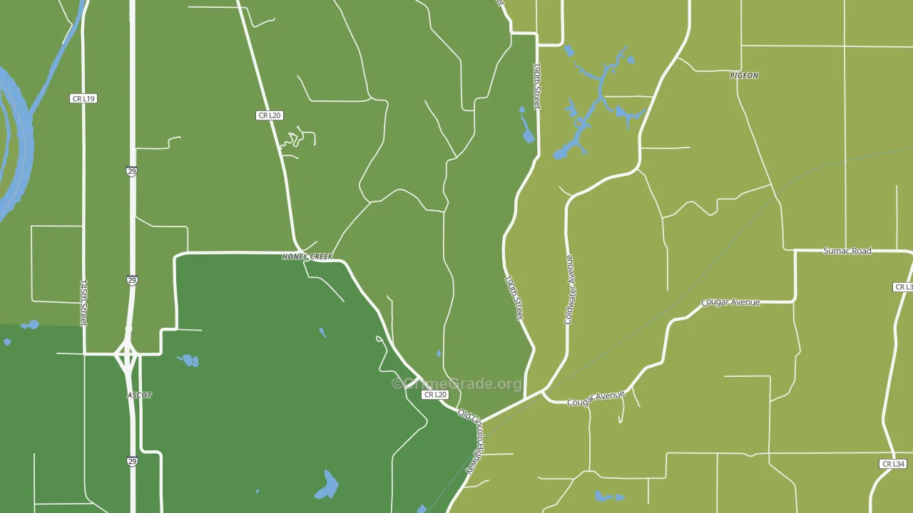 51542, IA Map of Vehicle Theft Rates