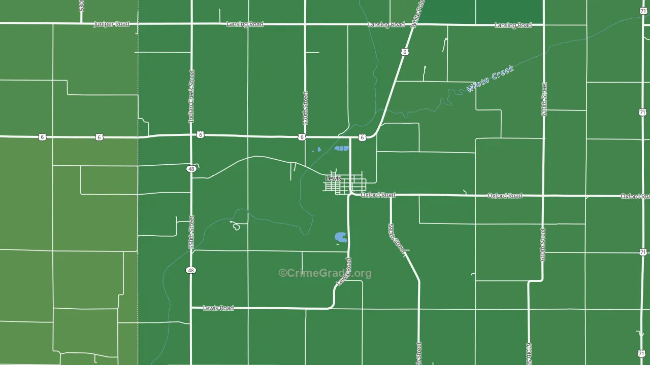 51544, IA Map of Vehicle Theft Rates