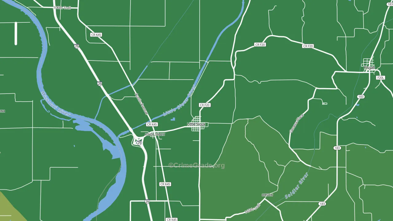51545, IA Map of Vehicle Theft Rates