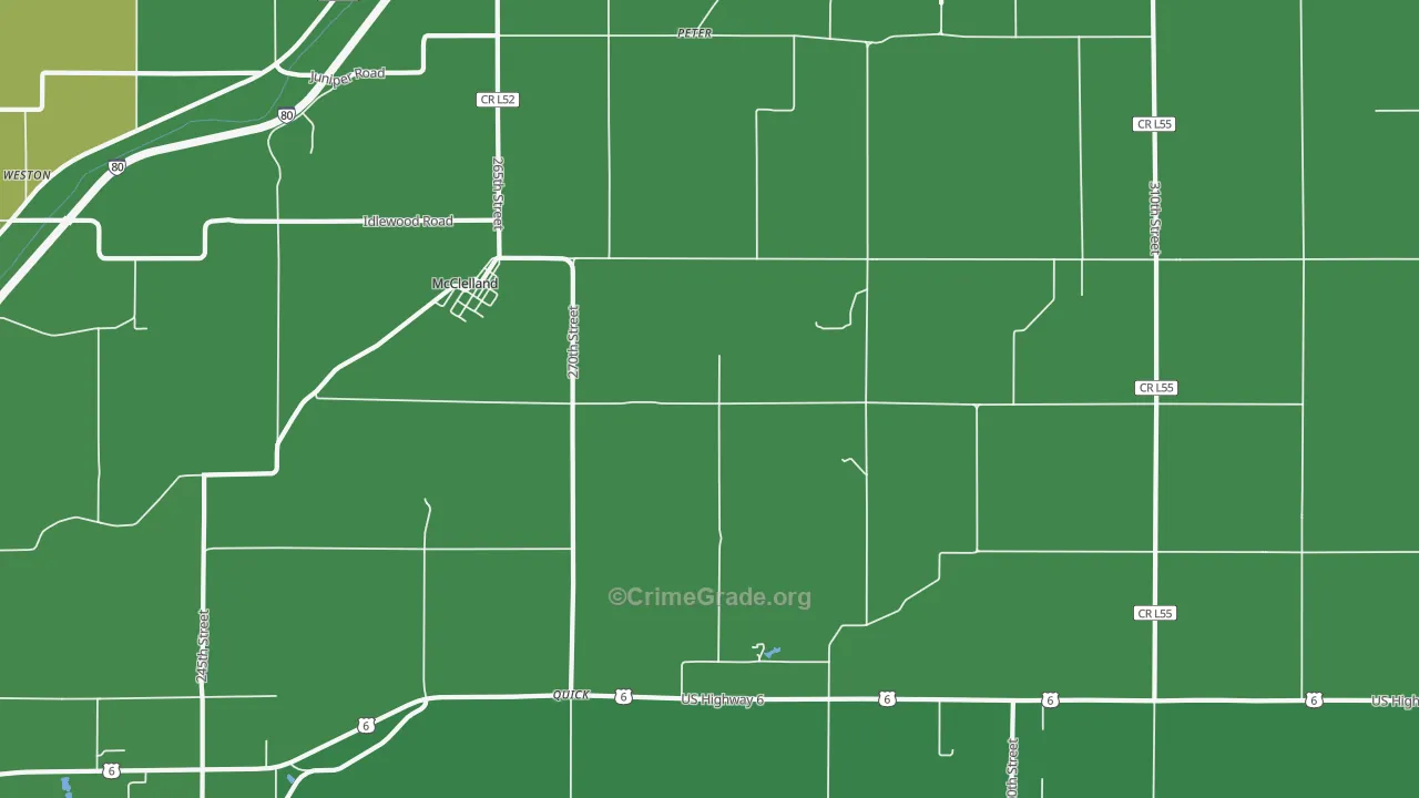 51548, IA Map of Vehicle Theft Rates